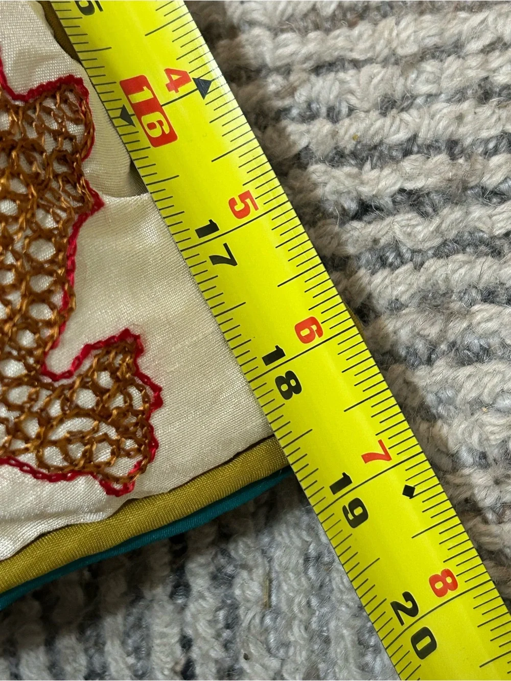 Pier 1 Embroidered Decorative Throw Pillow Boho Multicolored Floral